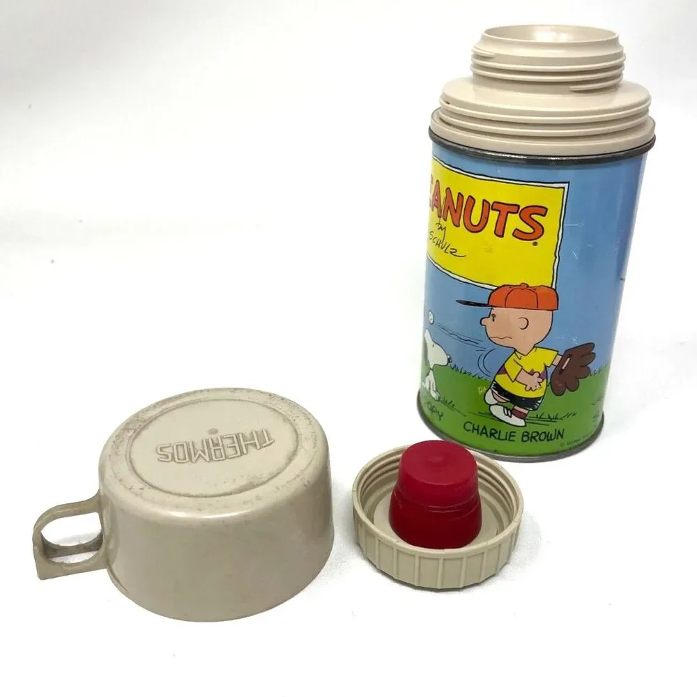 Rare Vintage Peanuts Thermos Charles Schultz 1959 Beverage Lunchbox Bottle #2868
